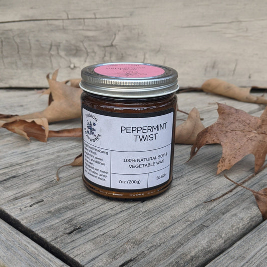 Peppermint Twist Winter Candle